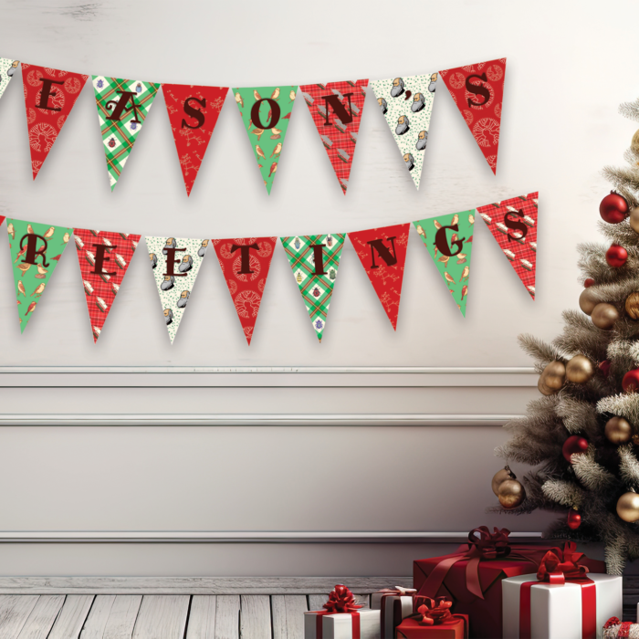 Reason's Greetings Charles Darwin Themed Christmas Pennant (digital download)